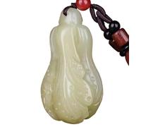 SBZIOJHDR collier en jadéite, Pendentif en jade naturel sculpté à la main, pendentif chou vert, collier porte-bonheur(C 48 * 28 * 18mm)