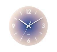 SBZIOJHDR Horloge Murale, Il n'y a Pas de tic-tac, Horloge décorative Moderne à dégradé Mode silencieuse et Ronde, 35 Cm, Alimentation par Batterie(Lin20199 Pink and Purple Glass Clock)