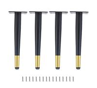 SBZIOJHDR Pieds de canapé, Meubles Noirs, Meubles à Monter soi-même, cône Droit/cône Oblique, for Table Basse, Meuble TV, Armoire(Blackwithgold,60cm/23.6in)