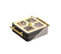 SBZIOJHDR plateau à fruits secs, Plats de service compartimentés avec couvercle, plateau collation multifonctionnel for fruits, noix, bonbons, craquelins et légumes(C)