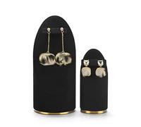 SBZIOJHDR présentoir à bijoux, Ensemble de 2 présentoirs à bijoux en velours noir, avec support inclus