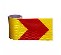 SBZIOJHDR ruban réfléchissant, Autocollant réfléchissant haute intensité en forme de flèche, ruban marquage for barrière(Red)