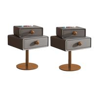 SBZIOJHDR Table de Chevet, Table d'appoint Haute for canapé, Petite Table de Chevet, tiroir supérieur Rotatif, Rangement, Nuit for Petit Espace, Salon, Chambre à Coucher(Dark Gray,45x40x60cm)