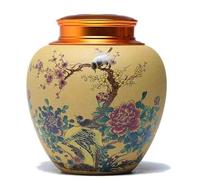 SBZIOJHDR Urnes pour Animaux de Compagnie destinées aux cend Beaux Motifs de Fleurs et d'oiseaux - Urne funéraire décorative, urne commémorative(Magpie)