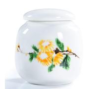SBZIOJHDR Urnes pour Animaux de Compagnie destinées aux cend Mini urne funéraire en céramique for Cendres de Chien/Cendres Chat/Oiseaux(White C)