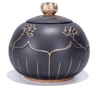 SBZIOJHDR Urnes pour Animaux de Compagnie destinées aux cend Mini urne funéraire en céramique for Un Petit Nombre de Personnes ou d'animaux domestiques, canettes Cendres, Trompette Souvenir(A)