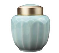 SBZIOJHDR Urnes pour Animaux de Compagnie destinées aux cend Urne commémorative avec Fleur de Lotus en Relief - Niche funéraire décorative