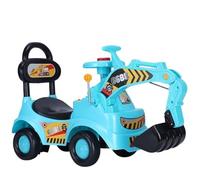 SBZIOJHDR Voiture à Balancer, Wiggle - Tracteur de Voiture Jouet for Enfants, Monter sur Une Pelle, Sons musicaux, Scooter, Bulldozer, Camion Construction for Tout-Petits(Blu,Only Twice Car)