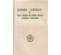 Histoire acéphale et Index syriaque des lettres festales d'Athanase d'Alexandrie