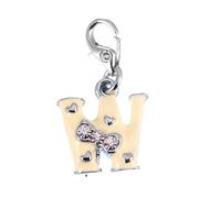 SC Crystal * Charm pour Femme * Entièrement en Métal rhodié * Couleur Jaune * Dimensions