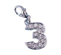 SC Crystal * Charm pour Femme * Entièrement en Métal rhodié * Couleur ton argent * Dimensions