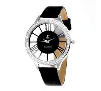SC Crystal - Montre pour Femme, Noir, Montre en Métal rhodié, Réglable avec Fermoir, Idée Montre Cadeau pour Femme - Cliquez sur Visiter la Boutique pour Voir nos Bijoux.