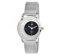 SC Crystal Montre Quartz pour Femme en métal rhodié