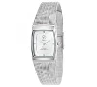 SC Crystal Montre Quartz pour Femme en métal rhodié