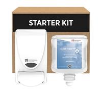 SC Johnson Professional Clear Foam Kit de Démarrage - Distributeur mural de savon pour les mains - Nettoyant moussant - 1 distributeur + 1 recharge (1 litre) - Réservé à un usage professionnel