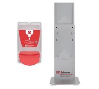 SC Johnson Professional Mini Station de Désinfection Argenté + Distributeur Manuel de désinfection - 1 L - pour Usage Professionnel