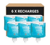 SC Johnson Professional Refresh Azure Foam - Mousse lavante peaux sensibles - Parfum Fruit Croquant - 6 × 1 L - Recharge - Usage professionnel