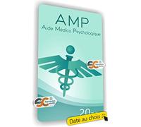 SC ® - Sticker/Autocollant - Caducée AMP - Aide Médico Psychologique - Date Personnalisable - Type de Pose Vitrophanie* (se Colle sur Le Pare-Brise à l'intérieur du véhicule)