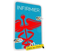 SC ® - Sticker/Autocollant - Caducée Infirmier - Date Personnalisable - Type de Pose Vitrophanie* (se Colle sur Le Pare-Brise à l'intérieur du véhicule)