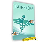 SC ® - Sticker/Autocollant - Caducée Infirmière - Date Personnalisable - Type de Pose Vitrophanie* (se Colle sur Le Pare-Brise à l'intérieur du véhicule)