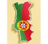 SC ® - Sticker/Autocollant - Carte Portugal - Modèle Unique & Original - Fabrication Française (Hauteur 15 cm/Largeur 7,5 cm)