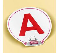 SC ® - Sticker/Autocollant - Disque A - Hello Kitty - Jeune Permis - Jeune Conducteur - Fabrication Française