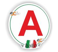 SC ® - Sticker/Autocollant - Disque A - Italie - Italia - Drapeau - Fabrication Française