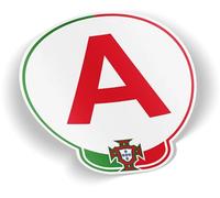 SC ® - Sticker/Autocollant - Disque A Jeune conducteur " Portugal " Autocollant jeune permis Blason Drapeau