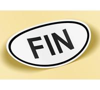 SC ® - Sticker/Autocollant - FIN - Finlande - Abréviations et Codes des Noms de Pays (ISO) - 15 cm - Fabrication Française