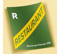 SC ® - Sticker/Autocollant - Licence Restaurant (R) Restauration - Conforme à la réglementation - Décret du 8 Février1955 - Fabrication Française
