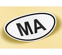 SC ® - Sticker/Autocollant - MA - Maroc - Abréviations et Codes des Noms de Pays (ISO) - 15 cm - Fabrication Française