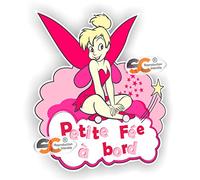 SC ® - Sticker/Autocollant - Petite Fée à Bord - Enfant/Bébé à bord - Fabrication Française