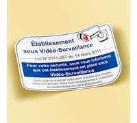 SC ® - Sticker/Autocollant - Texte de Loi Vidéo Surveillance - Loi N° 2011-267 du 14 Mars 2011 - Information Légale Obligatoire - Fabrication Française (Largeur : 15 cm/Hauteur : 10 cm)