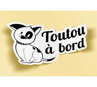SC ® - Sticker/Autocollant - Toutou à Bord - Modèle Unique - Fabrication Française