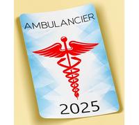 SC ® - Sticker/Autocollant - Vignette Caducée 2025 - Ambulancier - Type de Pose Vitrophanie* (S'applique sur Le Pare-Brise à l'intérieur du véhicule)