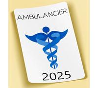 SC ® - Sticker/Autocollant - Vignette Caducée 2025 - Ambulancier - Type de Pose Vitrophanie* (S'applique sur Le Pare-Brise à l'intérieur du véhicule)