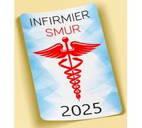 SC ® - Sticker/Autocollant - Vignette Caducée 2025 - Infirmier SMUR - Type de Pose Vitrophanie* (S'applique sur Le Pare-Brise à l'intérieur du véhicule)