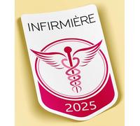 SC ® - Sticker/Autocollant - Vignette Caducée 2025 - Infirmière - Type de Pose Vitrophanie* (S'applique sur Le Pare-Brise à l'intérieur du véhicule)
