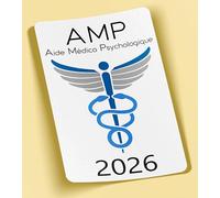 SC ® - Sticker/Autocollant - Vignette Caducée 2026 - AMP - Aide Médico Psychologique - Type de Pose Vitrophanie* (S'applique sur Le Pare-Brise à l'intérieur du véhicule)