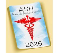SC ® - Sticker/Autocollant - Vignette Caducée 2026 - Ash - Agent Service Hospitalier - Type de Pose Vitrophanie* (S'applique sur Le Pare-Brise à l'intérieur du véhicule)