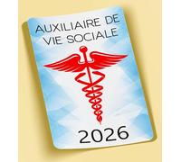 SC ® - Sticker/Autocollant - Vignette Caducée 2026 - Auxiliaire de Vie Sociale - Type de Pose Vitrophanie* (S'applique sur Le Pare-Brise à l'intérieur du véhicule)