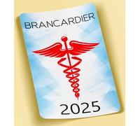 SC ® - Sticker/Autocollant - Vignette Caducée 2026 - Brancardier - Type de Pose Vitrophanie* (S'applique sur Le Pare-Brise à l'intérieur du véhicule)