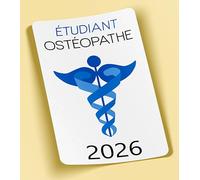 SC ® - Sticker/Autocollant - Vignette Caducée 2026 - Étudiant Ostéopathe - Type de Pose Vitrophanie* (S'applique sur Le Pare-Brise à l'intérieur du véhicule)