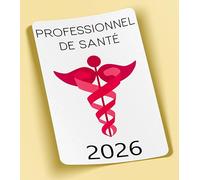 SC ® - Sticker/Autocollant - Vignette Caducée 2026 - Professionnel de Santé Rose - Type de Pose Vitrophanie* (S'applique sur Le Pare-Brise à l'intérieur du véhicule)