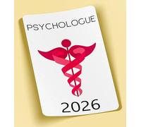 SC ® - Sticker/Autocollant - Vignette Caducée 2026 - Psychologue Rose - Type de Pose Vitrophanie* (S'applique sur Le Pare-Brise à l'intérieur du véhicule)