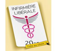 SC ® - Sticker/Autocollant - Vignette Caducée Infirmière Libérale - Date Personnalisable - Type de pose Vitrophanie* (se colle sur le pare-brise à l'intérieur du véhicule)