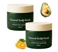 Sc tousque du cuir chevelu naturel, nettoyage hydratant en profondeur Scrubs exfoliant pour le cuir chevelu naturel, soulager les démangeaisons du cuir chevelu et des pellicules (2pcs)
