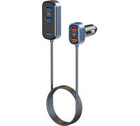Sc05 Car charging 65.5w High power Pd / qc3.0 Fast charging Display voltage USB Hub Black