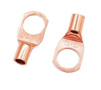 SC10-6 10-8 10-10 Kit de cosses de câble en cuivre Trou de boulon Cosses de câble étamées Bornes de batterie Connecteur de fil de nez en cuivre(SC10-10,30PCS)