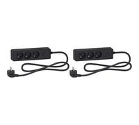 Sc5St9331B Rallonge Multiprises 3 Prises 2P 1,5M, Noir Anthracite, Câble (Lot De 2)[DYB980206]